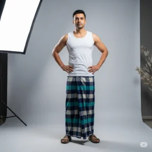 Cotton Check Lungi –  Design for Men Elegant Design