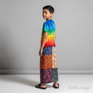 Unis-Kuri-Batik Printed Lungi for Kids